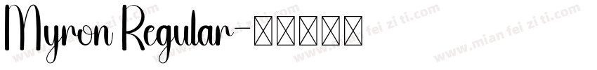 Myron Regular字体转换